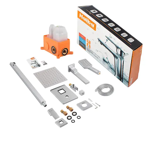 Душова система прихованого монтажу Haiba Kubus 009 HB3951, Хром - фото 4