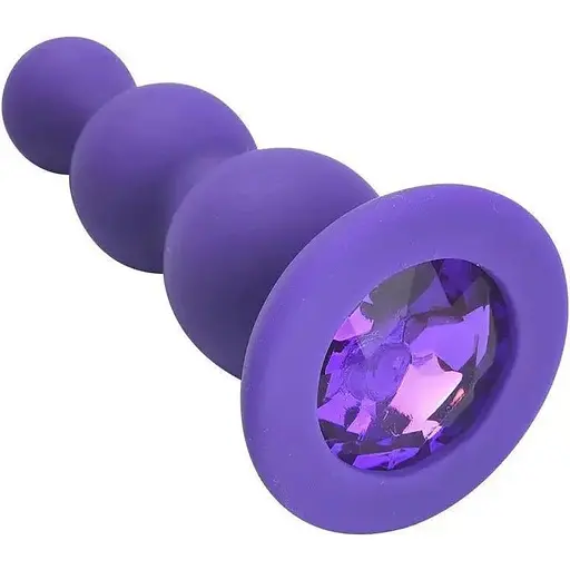 Силіконова пробка анальна Середня м'яка анальна пробка анальна пробка з кристалом - фото 3