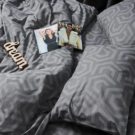 Комплект постільної білизни Moon&Star Бязь Gold Люкс Urban Style King Size 220x240 наволочки 4х70х70 - фото 7