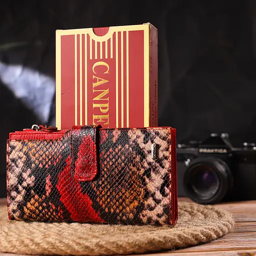 Кожаный женский кошелек Canpellini 10х18.7х2 см acs0025146 - фото 9