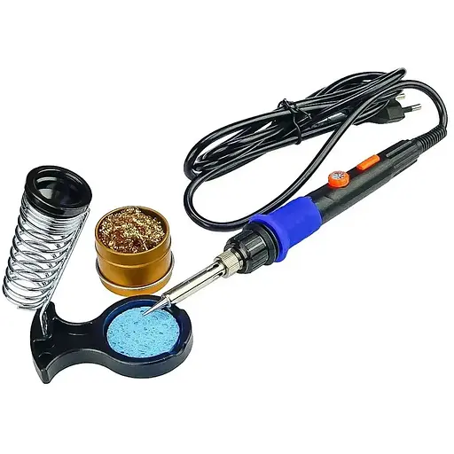 Паяльник WEP 947-VII с подставкой, жалом 900M, выключателем, рег. t 220-480 гр C, индикатором работы (60W, 220V)