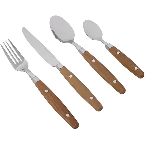 Набор столовых приборов Gimex Cutlery Nature 16 Pieces 4 Person Wood (6960904) (DAS302016) - фото 1
