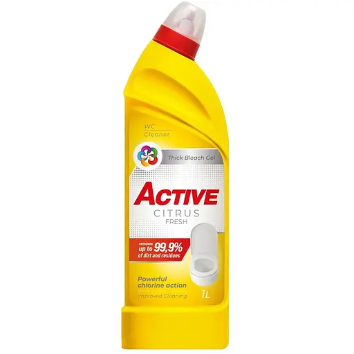 Засіб для чищення унітазу з хлором Active Citrus Fresh 1 л