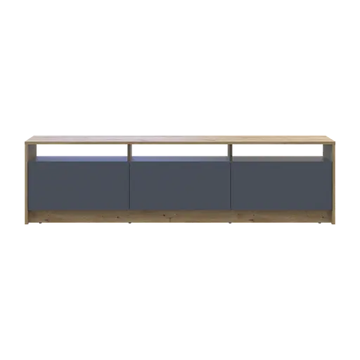 Тумба ТВ Doros U3 Дуб Артизан/Графит ДСП 180х33х43 (41516202) - фото 3