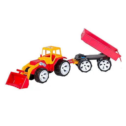 Трактор с ковшом и прицепом Бамсик, 007/2