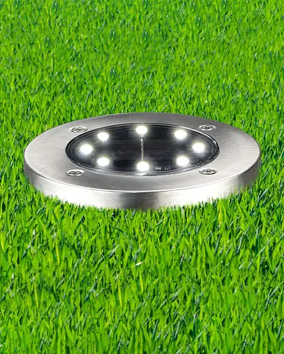 Вуличний світильник на сонячній батареї Goldlux 330246 Solly LED 6500K IP44 сріблястий - фото 2