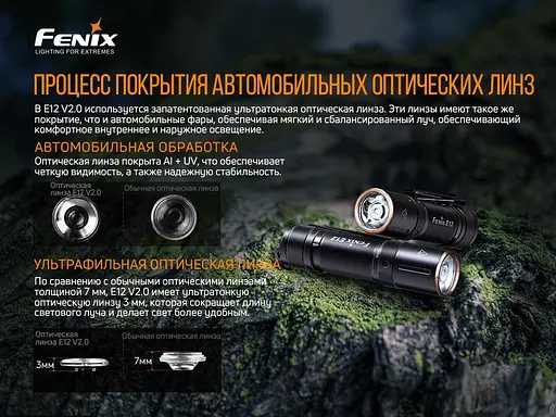 Ручний міні ліхтарик Fenix E12 V2.0 160лм 1хАА (Чорний) - фото 9