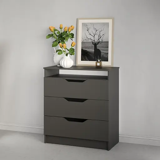 Комод в спальню MebelStar 800 Лилу 81x40x89 см Антрацит (MBS-1339)