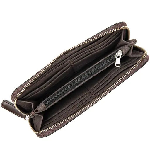 Женское кожаное портмоне Grande Pelle 10х19.5х2 см acs0018758 - фото 4