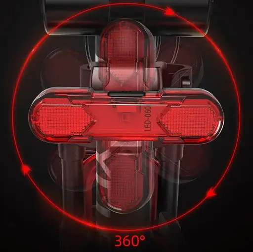 Велосипедный фонарь задний аккумуляторный AS1010 габаритные огни вело фара красный свет 4 режима - фото 10