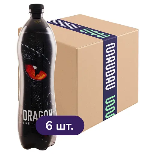 Упаковка енергетичного напою Dragon безалкогольний 1 л x 6 шт.