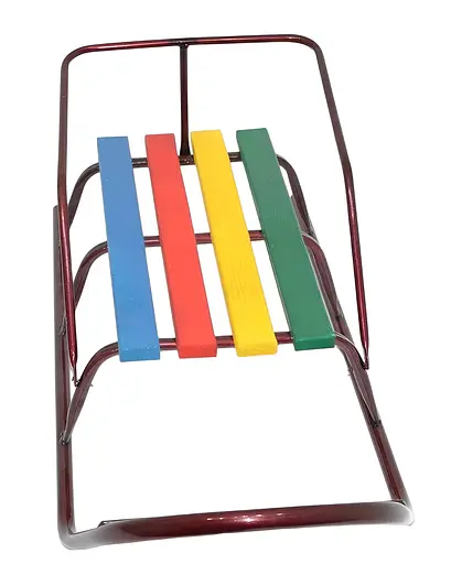 Санки «Класик» с круглыми полозьями, 90х40х36, бордовые - фото 2