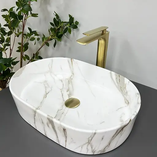 Умивальник VBI Verona 50 aiax накладний VBI-011312, Мармур - фото 1