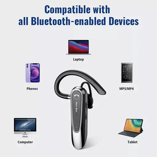Бездротова гарнітура Bluetooth навушник вкладиш New Bee LC-B45C з активним шумозаглушенням + кейс-чохол Чорний - фото 7
