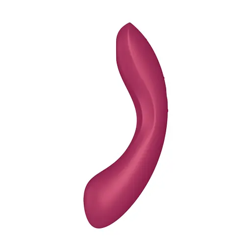 Вакуумний стимулятор клітора з вібрацією Satisfyer Curvy Trinity 1 бордовий - фото 2