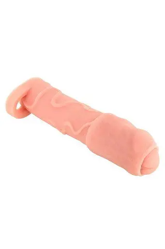 Насадка на член Real Body Real Extender Dicky із закритою головкою та кільцем для мошонки - фото 2