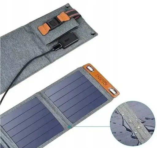 Солнечная панель Solar panel 14W 1xUSB B417 Зарядное устройство (Серый) - фото 2