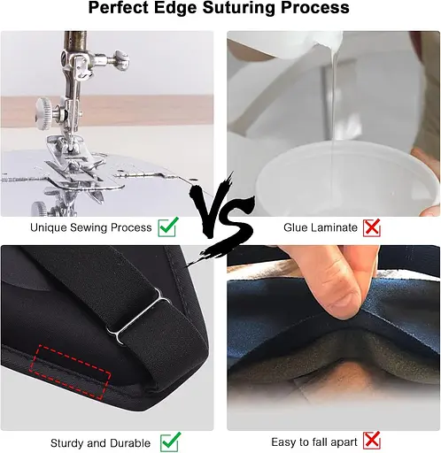 Маска для очей WellSync для сну, 3D контурна маска для сну, пов'язка на очі, накладки на очі з регульованим ремінцем, блокування - фото 6