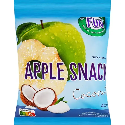 Чипси яблучні Garden Gadz FUN Apple Snack Coconut 40 г - фото 1
