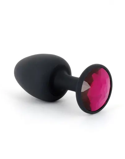Анальна пробка зі зміщеним центром ваги і кристалом Dorcel Geisha Plug 11 см (чорний)