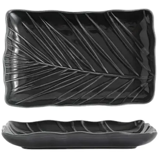 Блюдо Limited Edition Leaf Black прямокутне 24.5х17 см (B010786)