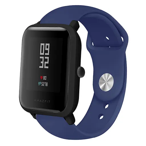 Ремінець силіконовий Boorui для годинника 20 мм Sport design темно синій - фото 2