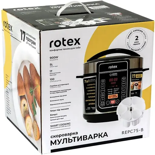 Мультиварка-скороварка Rotex REPC75-B - фото 8