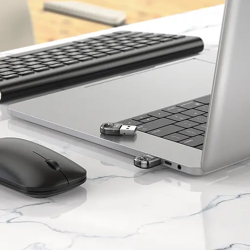 Bluetooth адаптер Hoco UA28 USB Transparent black - фото 7