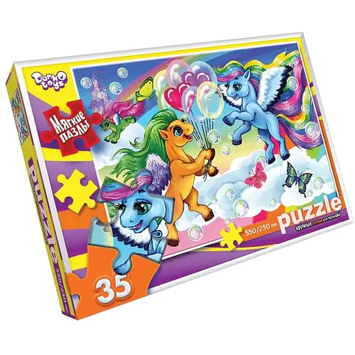 Мягкие пазлы Пегас с шариками Danko Toys S35-10-08, 35 элементов
