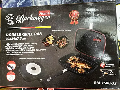 Сковорода гриль для стейков Bachmayer BM-7500-32 с гранитным покрытием. - фото 3