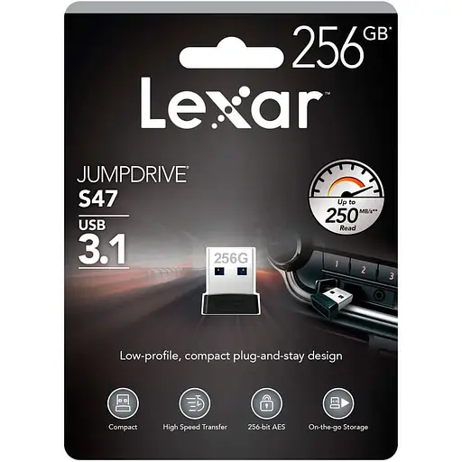 Флеш-накопичувач Lexar USB3.1 256GB S47 LJDS47-256ABBK (LJDS47-256ABBK) - фото 4