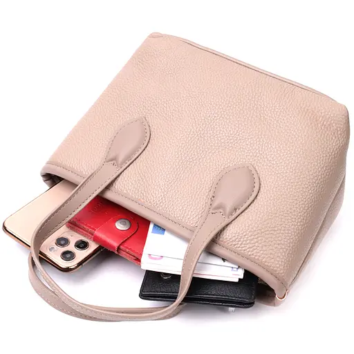 Женская сумка Vintage с двумя ручками из натуральной кожи 19х14.5х12 см sum0028988 - фото 8