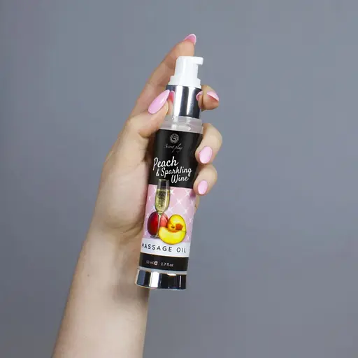 Масажна олія Secret Play персик і шампанське, 50 мл - фото 3