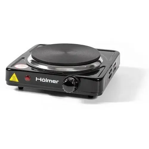 Настільна плита Holmer HHP-110B чорний, 1000W, електрична, 1 конфорка - фото 1
