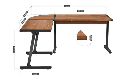 Компьютерный стол Mark Adler Leader 5.5 WN - фото 7