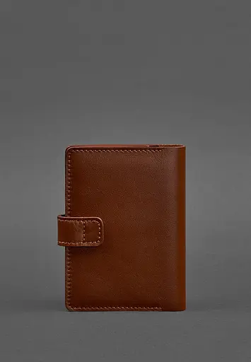 Шкіряна обкладинка для паспорта 3.0 світло-коричнева - фото 5