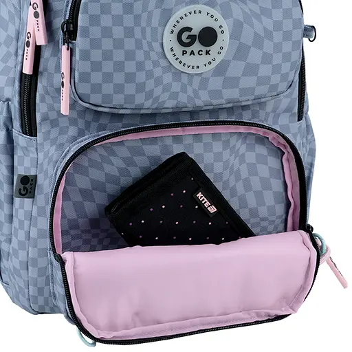 Рюкзак GoPack Education 120M-2 Pixel Mood Сірий (GO26-120M-2) - фото 10