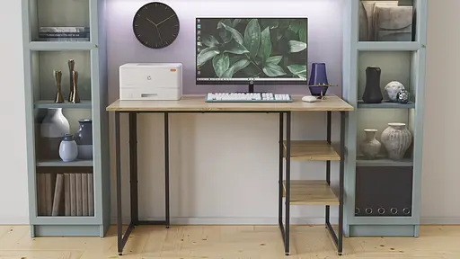 Компьютерный стол Ferrum-decor Кевин 75x140x60 черный ДСП Дуб Сонома 16мм (FRD-103810) - фото 3