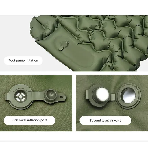 Матрац двомісний Naturehike CNK2550WS019 (65 мм) з вбудованою помпою Синій - фото 8