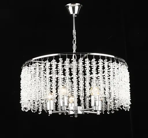 Люстра подвесная хрустальная S2487/5, Хром