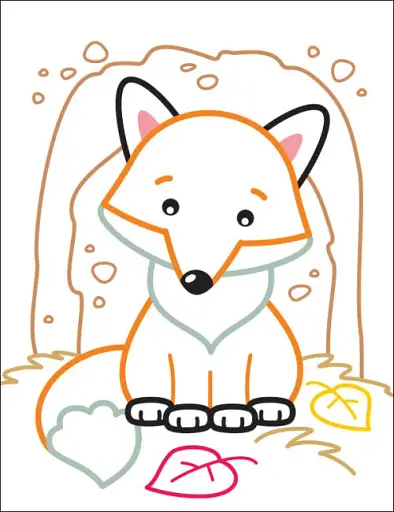 Кольорові зафарбовки: Лисичка - фото 4