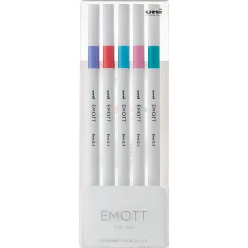 Набор лайнеров Uni Emott Fine Line Candy Pop Color 0.4 мм 5 цветов (PEM-SY/5C.05CPC) - фото 1