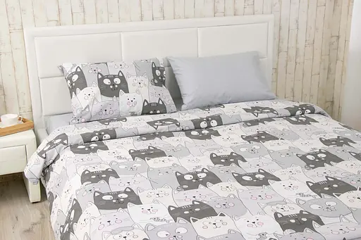 Комплект постельного белья Руно евро "Grey Cat" бязь 845.114Б_Grey Cat - фото 2