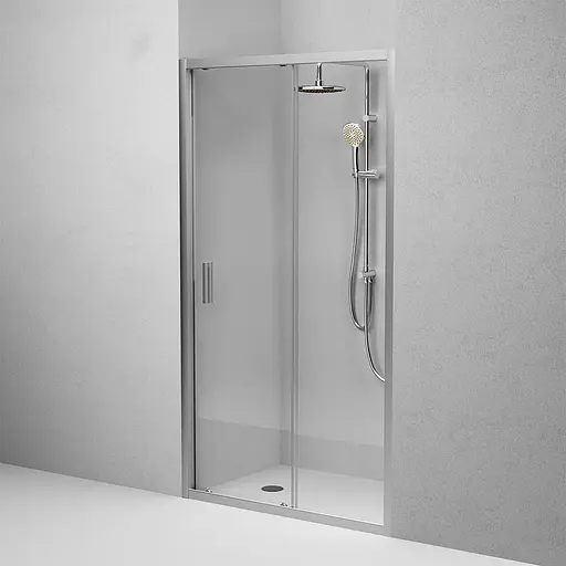 Душевые двери AM.PM Gem 110x195 см стекло прозрачное хром матовый W90UG-110-1S-195MT, прозрачный, хром матовый - фото 6