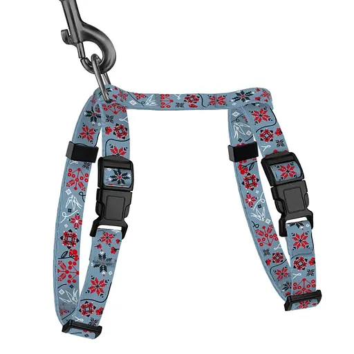 Шлея з повідцем для котів та дрібних собак Барксі Urban патріотична розмір XS Калина - фото 2
