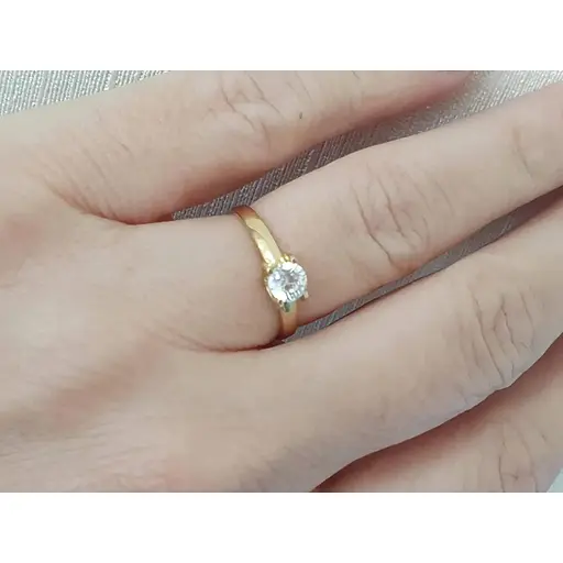 Золоте кільце Qvaliz з фіанітом. К00688Ж 16 - фото 2