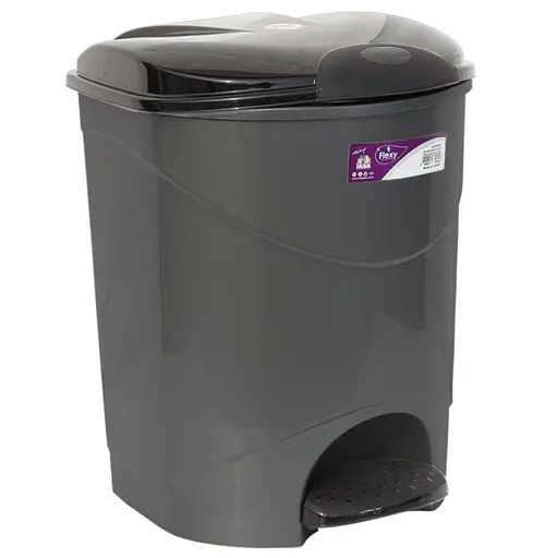 Відро Irak Plastik Bella з педаллю кругле 12 л антрацитове  (00-00020586)