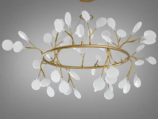 Якісна новинка, підвісна люстра в зал "Світлячок", 54 лампи - фото 3