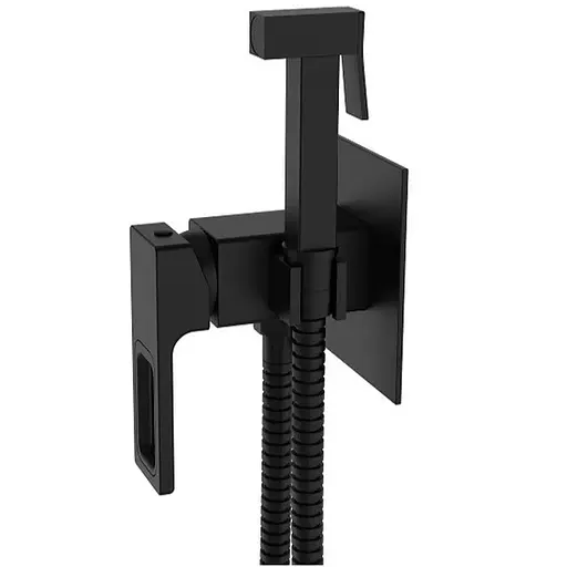 Гигиенический душ скрытого монтажа Koer KB-23009-05 KR3511, Черный матовый - фото 1