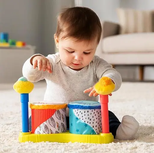 Музыкальная игрушка Lamaze L27472 Моя первая барабанная установка - фото 2